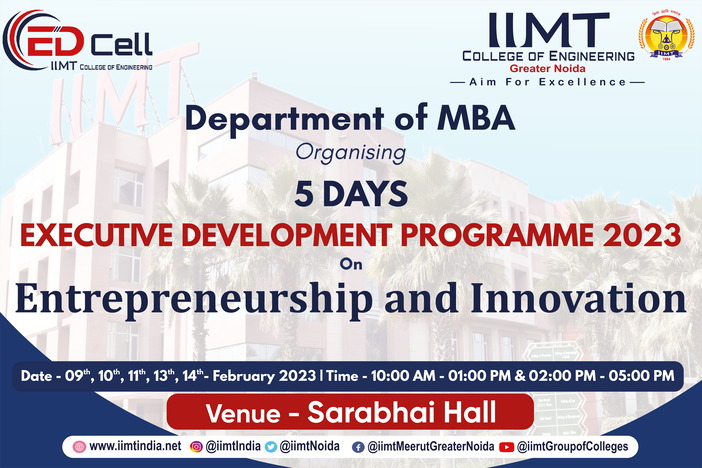 Executive Development Program on Entrepreneurship and Innovation
